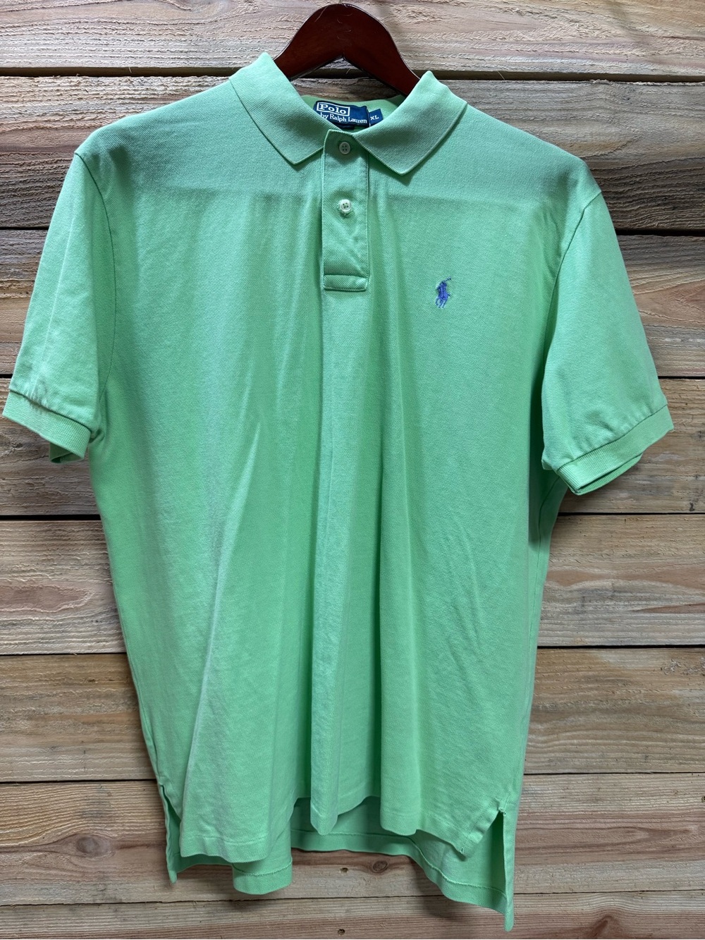 Polo by Ralph Lauren Men’s Mint Green Short-Sleeve Collared Polo, XL